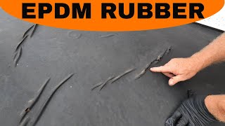 REPAIRING a leaking EPDM Rubber roof: Only 3 Minute repair - Super Silicone Seal