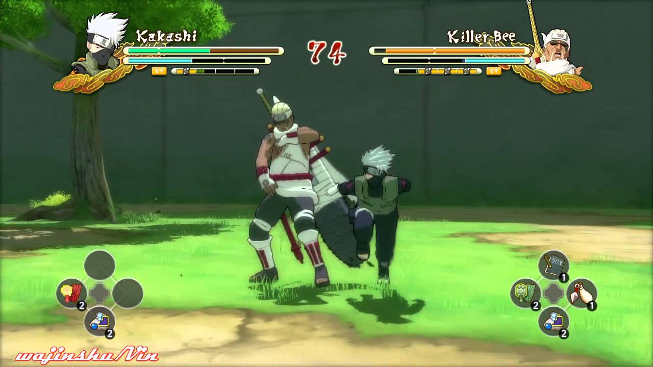 Naruto Ultimate Ninja Storm 3 Kakashi Vs Killer Bee Samehada Youtube