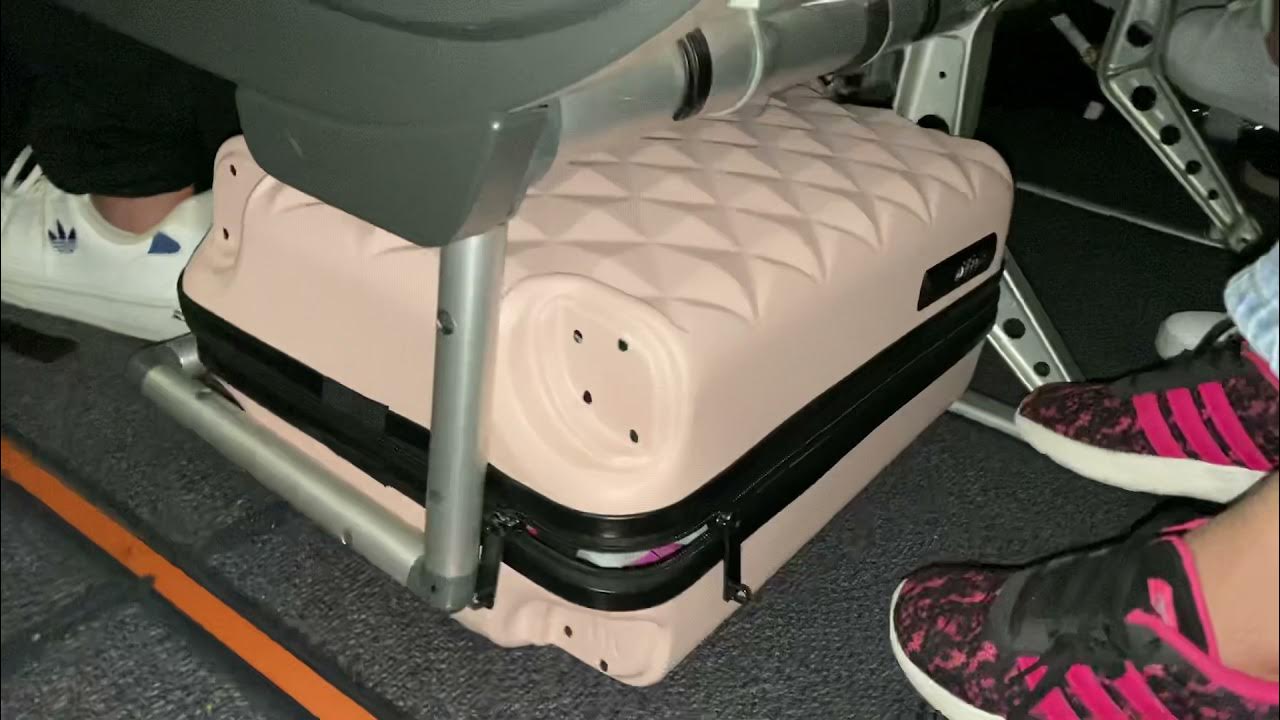 EasyJet Cabin bag new size: 45* 36*20CM. I removed the wheels and it fits  well under the seat! - YouTube