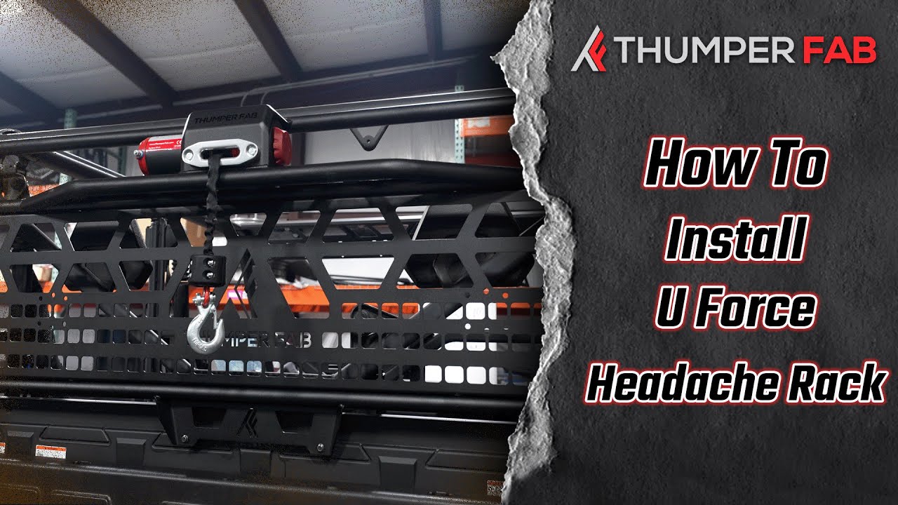 CF Moto UForce 1000 Headache Rack Winch Install Thumper Fab YouTube