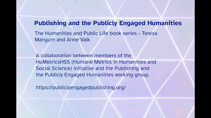Publishing and the Public Humanities: Teresa Mangu...