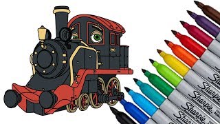 Chuggington Old Puffer How To Draw And Coloring Fun New Hd Video For Kids