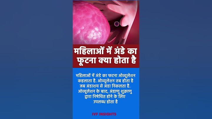 महिलाओं में अंडे का फूटना क्या होता है