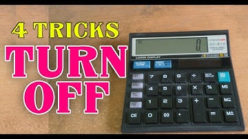 4 Ways to Turn off a Normal School Calculator Citizen CT-512