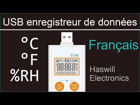 Fonctionnement et configuration de l’enregistreur de données de température et d’humidité U135