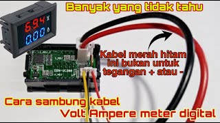 Cara pasang Volt Ampere meter digital