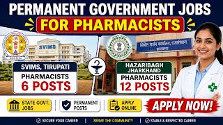 Permanent Government Jobs for Pharmacists (6 posts) at SVIMS | Pharmacist Recruitment (12 posts) ...