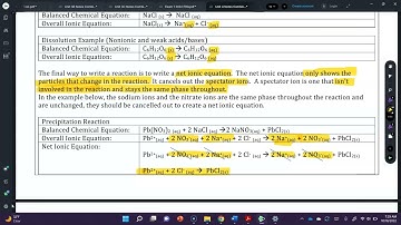 4.2 Net Ionic Equations