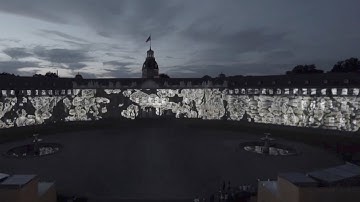 Zaha Hadid Architects showcases its digital projection skills with light show in Karlsruhe