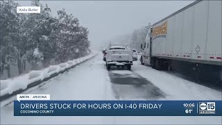 Drivers report being stranded on I-40 overnight after Friday's winter storm