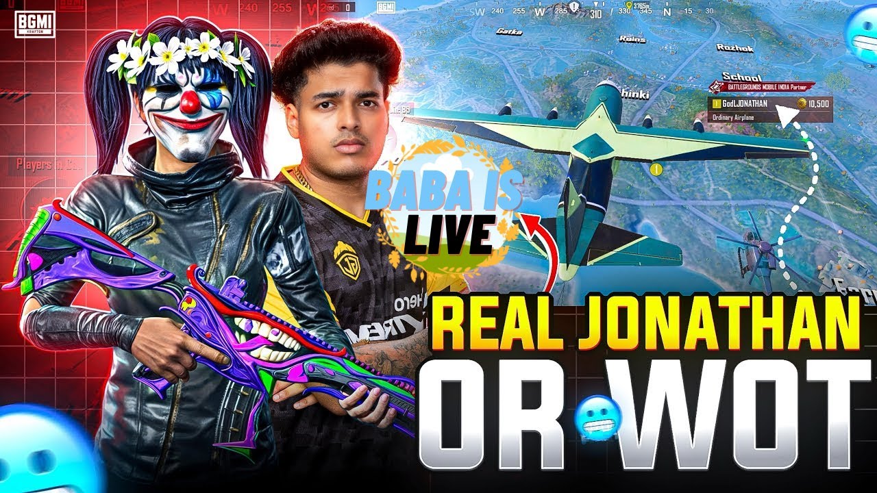 Playing with Jonathan gaming | Baba is Live | BGMI Live - YouTube