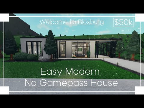 Easy Modern No Gamepass House Roblox Welcome To Bloxburg Youtube - roblox welcome to bloxburg modern family no gamepass home 50k