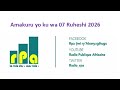 Amakuru Yo Ku Wa 07 Ruheshi 2026 