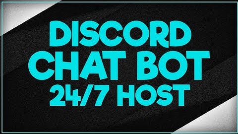 How to make discord chatbot in glitch with 24/7 HOST!