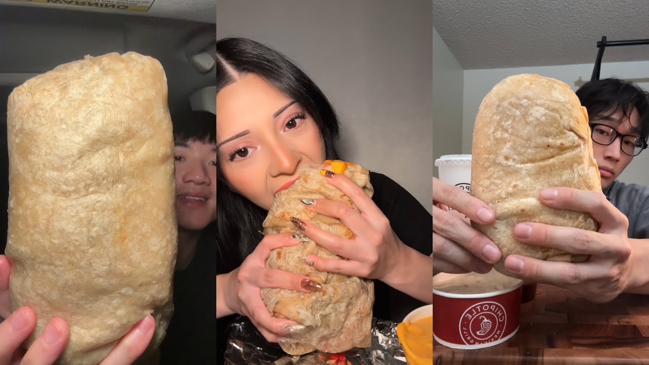 Burrito TikTok ASMR mukbang compilation!