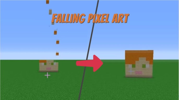 Minecraft: 140 block tall sans pixel art 