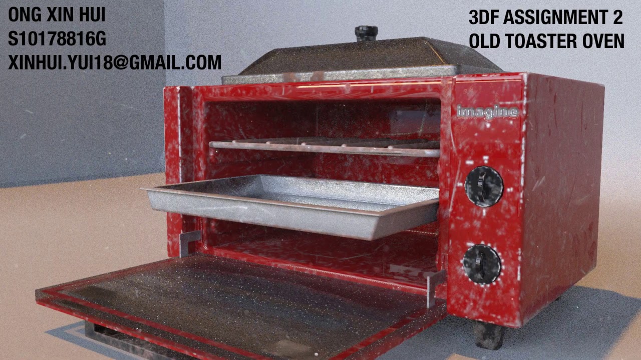 Old Toaster Oven Animation (3D Maya model)