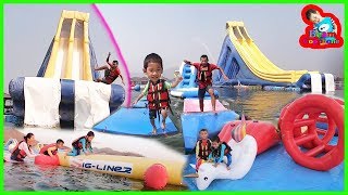 น้องบีม | สไลเดอร์ยักษ์สูงเสียดฟ้า เที่ยวกาญจนบุรี เลคเฮฟเว่นรีสอร์ท Waterpark