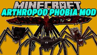 ARAÑAS GIGANTES Y ASQUEROSAS EN MINECRAFT | Arthropod Phobia mod 1.19.2