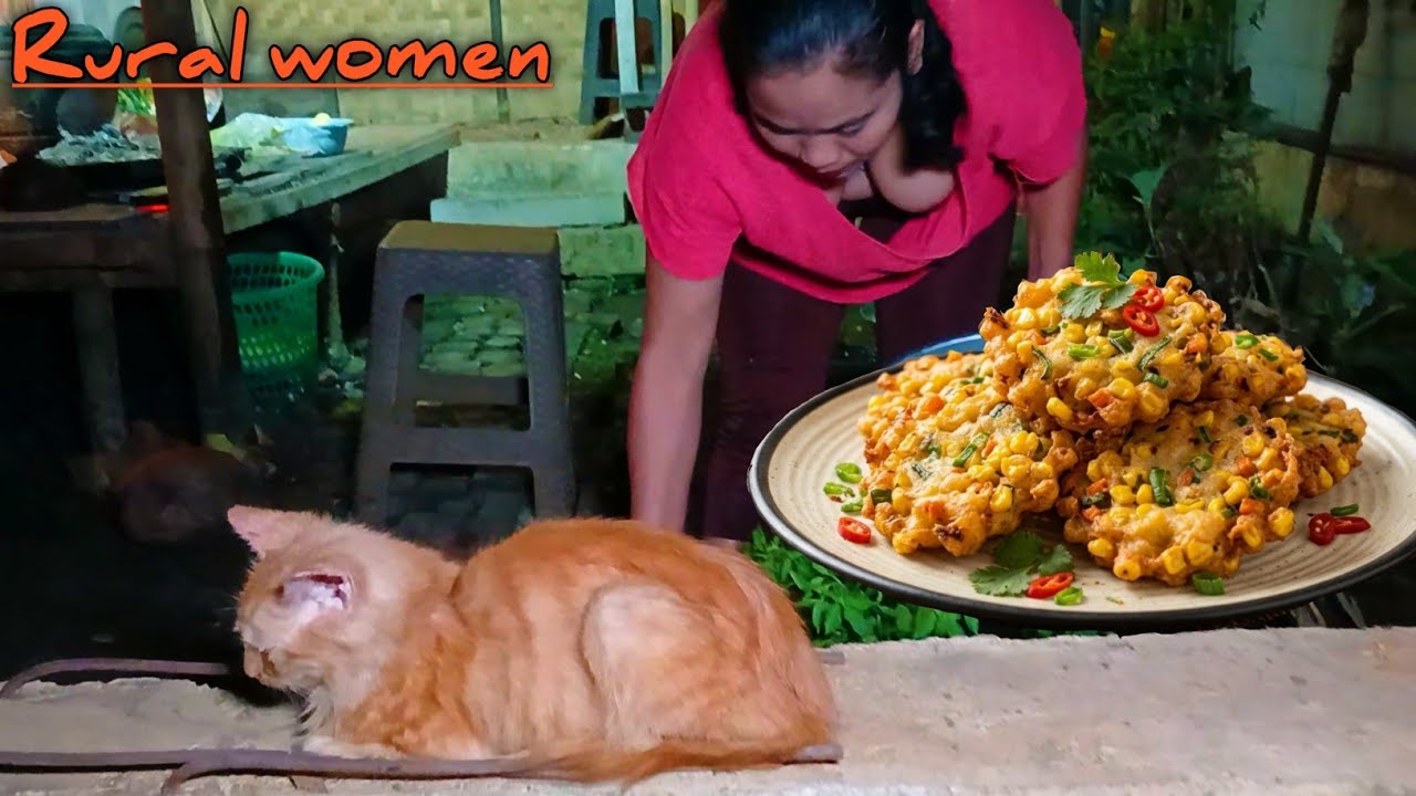 Memasak olahan jagung menjadi bakwan sayur jagung