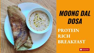 How To Make Moong Dal Dosa / Pesarattu - A Crispy & Healthier Breakfast / No Fermentation Dosa