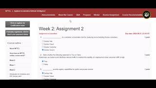applied accelerated artificial intelligence week 2 assignment #youtube #education #trending #nptel