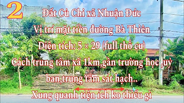 Đất Củ Chi mặt tiền đường Bà Thiên ,Nhuận Đức