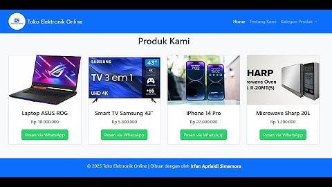 Part 3: Website Olshop HTML dan Bootstrap Tanpa Database