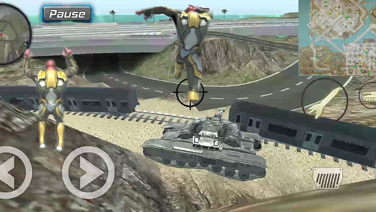 train vs train in grand mobile hero gangster crime legend Android gameplay