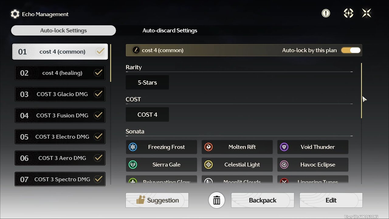 Полная настройка Echo Management для Wuthering Waves 3.0