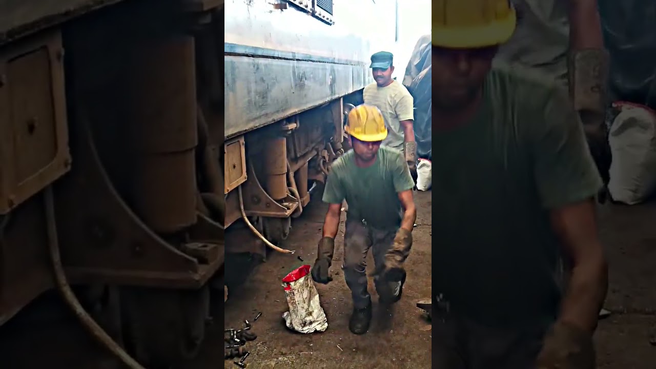 Loco Inspection in TRS Loco Shed 💀 #railway #indianrailways #train #locopilot #viralvideo #trs