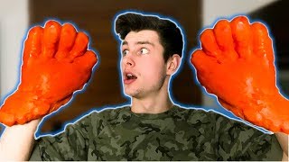 100 LAYERS OF WAX ON HANDS! CHALLENGE