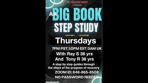 Yes Is There a SOLUTION  to The main problem of the alcoholics malady, Workshop with Ray S & Tony R