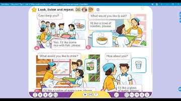 Bài đối thoại Unit 17: What would you like to eat? - Lesson 1 | Tiếng Anh 5