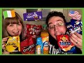 American Taste Tests Irish Snacks! (with my help 😉) | IRISH VS AMERICAN 🇮🇪🇺🇸