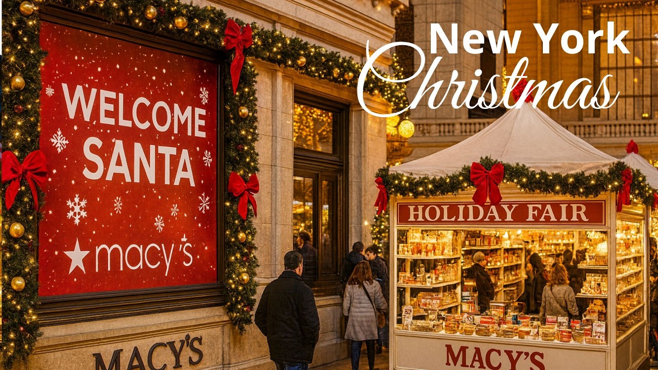 🎄New York City Christmas 4K Walk 2025 Macy’s holiday magic, lights & festive NYC you must see!