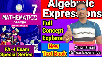 7th Class Maths(2024-25) New Syllabus|| Chapter-10||Algebraic Expressions full Concept
