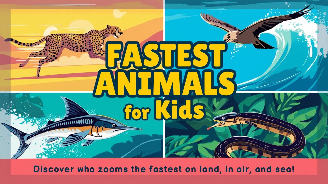 Meet the 20 Fastest Animals on Earth 🌍💨 | Fun Learning for Kids