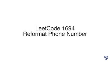 LeetCode 1694: Reformat Phone Number