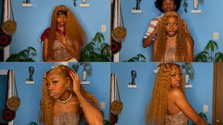 T-PART WIG MELTDOWN| Ft. ELLAIR HAIR| HOW TO MELT TRANSPARENT LACE| DEEP CURLY 27 WIG| NO BABY HAIRS