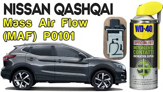 Come Sostituire o Pulire il Debimetro Mass Air Flow MAF Nissan Qashqai Consumi Elevati P0101 WD40