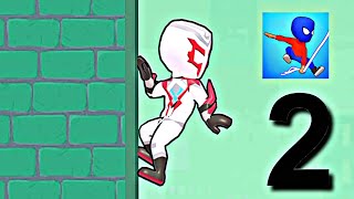 Swing Hero : SuperHero Fight- Gameplay Walkthrough Part 2 All Level Spider- Stickman ( Android-IOS) screenshot 1