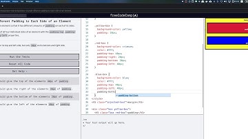 freeCodeCamp: Add Different Padding to Each Side of an Element