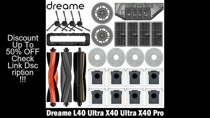 Dreame L40 Ultra/X40 Ultra/X40 Pro Robot Vacuum Cleaner Accessories Mop Dust Bag Main Brush Side Bru