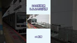 209系快速 B.B.BASE内房　船橋駅通過