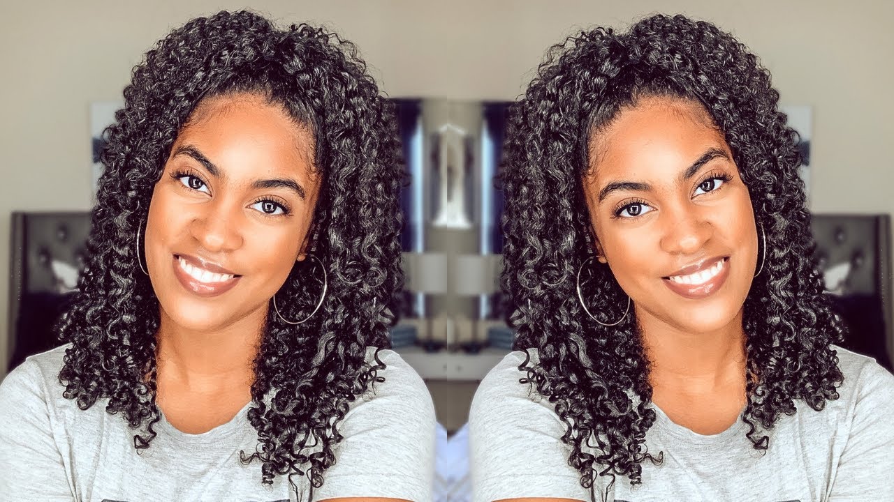 HALF UP HALF DOWN STYLE on NATURAL CURLY HAIR | QUICK EASY & CUTE - thptnganamst.edu.vn