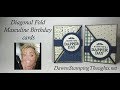 Diagonal Fold Masculine Birthday cards