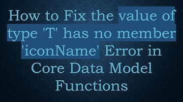 How to Fix the value of type 