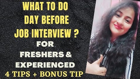 Job Interviews | What to do day before Job Interview #jobinterview #hr #readytogetupdate