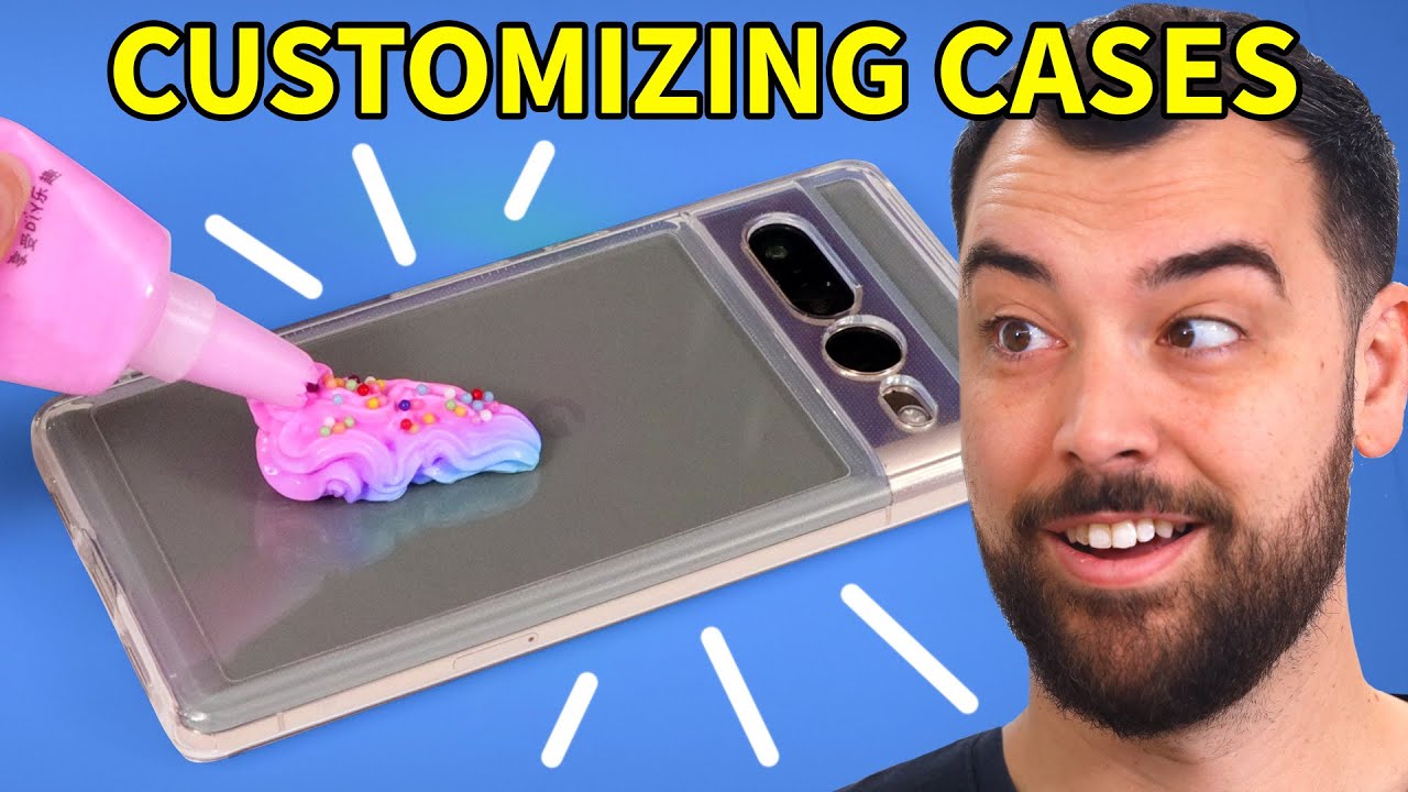 Customizing phone cases with whipped cream